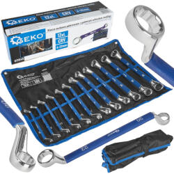 GEKO csiszolt csillag - csillag kulcskészlet csúszásgátló gumi markolattal 6-32mm, 12 db, CRV (G11545)