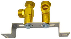 BRH Lemezes hőcserélő fali konzol / tartó hőcserélőhöz falra szereléshez, 4 db 1"-os csatlakozással. 2 db rögzítőlemezzel, BRH-1433