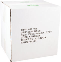Avon - 9"X12.3/4" ÚJRAZÁRHATÓ POLIETILÉN TASAKOK (PK-1000) (AVN8373530K)