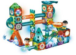 Mamido Kit construcție magnetică , pistă pentru bile cu efecte luminoase 150 de piese (S-2303) Jucarii de constructii magnetice
