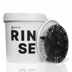 MonsterShine vödör szürke RINSE 19L szennyeződés leválasztóval fedéllel