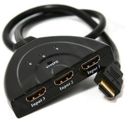 Doonjiey HDMI splitter, 1db HDMI apa -> 3db HDMI anya elosztó, 4K UHD, Doonjiey, fekete