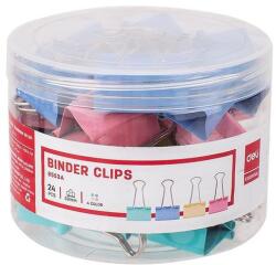 Deli Binder csipesz DELI 32 mm színes 24 darabos (DEL08553) - robbitairodaszer