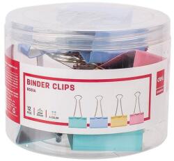 Deli Binder csipesz DELI 51 mm színes 12 darabos (DEL08551) - robbitairodaszer