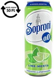 Soproni Alkoholmentes sör SOPRONI lime-menta 0, 0% 500 ml DRS (C63755) - robbitairodaszer