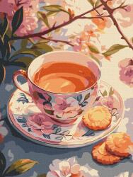 Ideyka Festés számok szerint - Virág tea art_selena_ua 30 x 40 cm