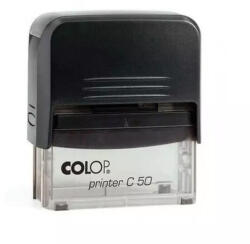 COLOP Bélyegző C50 Printer Colop átlátszó fekete ház/fekete párna (15314105) - iroda-ellatas