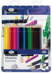  Színesceruzás rajzkészlet, vázlatfüzettel - 24 színű készlet