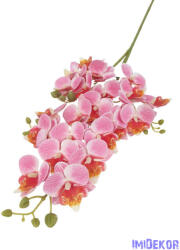  Orchidea mű 21 fejes ág 77 cm - Rózsaszín