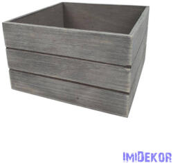  Magaságyás fa ládikó 15cm - Szürke