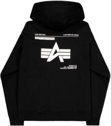 Alpha Industries Label Zip Back Print Hoodie - black