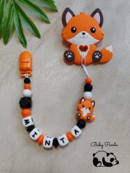 Baby Panda Névre szóló rágcsalánc - Róka - narancssárga