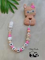 Baby Panda Névre szóló rágcsalánc - Bárány - rózsaszín