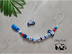 Baby Panda Névre szóló cumilánc - Rendőrautó