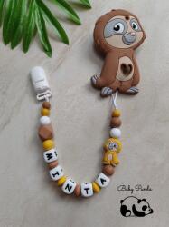 Baby Panda Névre szóló rágcsalánc - Lajhár - barna