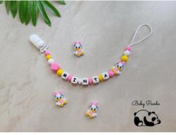 Baby Panda Névre szóló cumilánc - Daisy kacsa