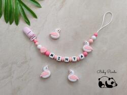 Baby Panda Névre szóló cumilánc - Hattyú