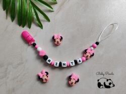Baby Panda Névre szóló cumilánc - Minnie fejecske