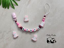 Baby Panda Névre szóló cumilánc - Unikornis