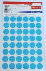 Tanex Etichete autoadezive color, D16 mm, 480 buc/set, Tanex - albastru (TX-OFC-130-BL) - officeclass