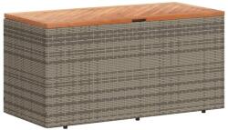  Градинска кутия за съхранение сив 110x50x54 см PE ратан акация