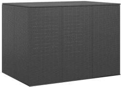  Кутия за градински възглавници PE Ратан 145x100x103 см черна