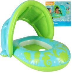 Bestway felfújható biztonsági gyerek csónak úszókör, előtetővel 34091 zöld (KX4011_1)