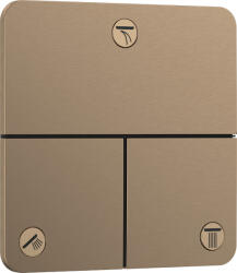 Hansgrohe ShowerSelect Comfort Q, rejtett szelep 3 készülékhez, szálcsiszolt bronz, HAN-15587140 (HAN-15587140)