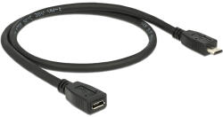 Delock Bővítőkábel USB 2.0-s, Micro-B típusú csatlakozódugóval USB 2.0-s, Micro-B típusú csatlakoz