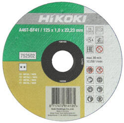 HiKOKI (Hitachi) vágótárcsa inox 115x1, 0/50/782301 (752501) (752501)
