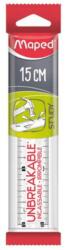 Maped vonalzó műanyag törhetetlen 15 cm Study Unbreakable átlátszó