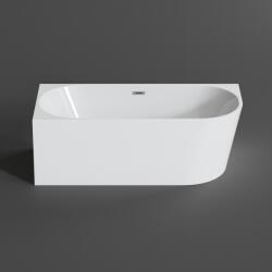 Water Fun CORNER || Cadă de baie semi-freestanding, colț, stânga, alb, 150x75x58 cm (COR-150B) - baiedevis