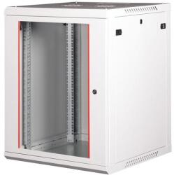 Lande PROlineB 600x600 lapraszerelt 15U 19" fali rack szekrény szürke (LN-WB-15U6060-LG-F) - techsend