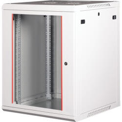 Lande PROlineB 600x600 lapraszerelt 15U 19" fali rack szekrény szürke (LN-WB-15U6060-LG-F) - tech-heaven