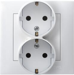 OSPEL SZAFIR Priza dubla schuko 16A, IP20, alb (5722)