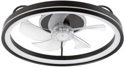 LAMKUR Plafoniera VENTILATOR FARGO negru LED 40W motor 20W telecomanda, metal (5660)
