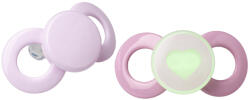 Dentistar Day & Night Soother, nappali és éjszakai cumi, 0-6 hónapos korig, rózsaszín