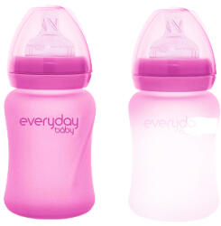 Everyday Baby cumisüveg hőérzékelővel 150 ml, Rózsaszín