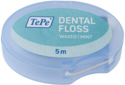 TePe Dental Floss, nyál hatására duzzadó, viaszolt fogselyem menta ízű, 5 m