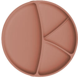 Everyday Baby szilikon tányér tapadókoronggal, Natúr Piros