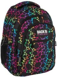 DERFORM BackUp iskolatáska hátizsák - Black Rainbow (PLB7O29)