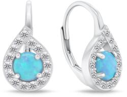 Brilio Silver Cercei de argint cu opal albastru EA753WLB