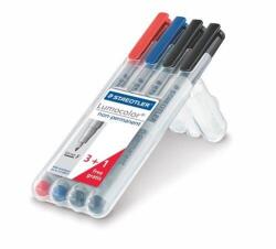 STAEDTLER Alkoholmentes marker készlet, OHP, 0, 6 mm, STAEDTLER "Lumocolor® 316 F", 4 különböző szín