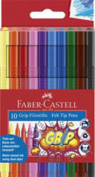 Faber-Castell Filctoll készlet, háromszögletű, 'Grip', 10 különböző szín (TFC155310) (TFC155310)