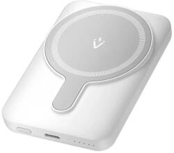 Vention POWER BANK Vention 5, 000 mAh, 20W mágneses, vezeték nélküli, 1 x USB-C, , 166g, fehér, "FHSW0" (zöld bélyeg 0, 98 lej) - 6922794785496 (FHSW0)