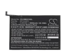 Cameron Sino Li-Polymer akku (3.85V / 6800mAh, Samsung WT-S-W11 kompatibilis) FEKETE Samsung Galaxy Tab A9 Plus 5G (SM-X216) / Galaxy Tab A9 Plus WIFI (CS-SMX210SL)