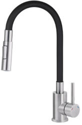 Deante Mosogató csaptelep, Deante Luno 2 áramlási típus fekete, szálcsiszolt acél BOC_B740 - zuhanykabin