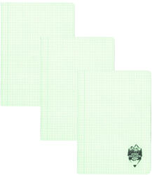 DACO Set 3 x Caiet Daco A5, 48 file, 70g/mp, matematica, coperta plastic, Verde pastel (CT549AR/VERDEPASTEL-3BUC/SET)