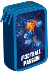 Pigna Penar echipat Pigna, 33 piese, 3 fermoare, motiv Fotbal, Albastru (MCPE3F3311) Penar