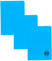 DACO Set 3 x Caiet Daco A4, 60 file, 70g/mp, dictando, coperta plastic, Albastru (CT461DR/ALBASTRU-3BUC/SET)